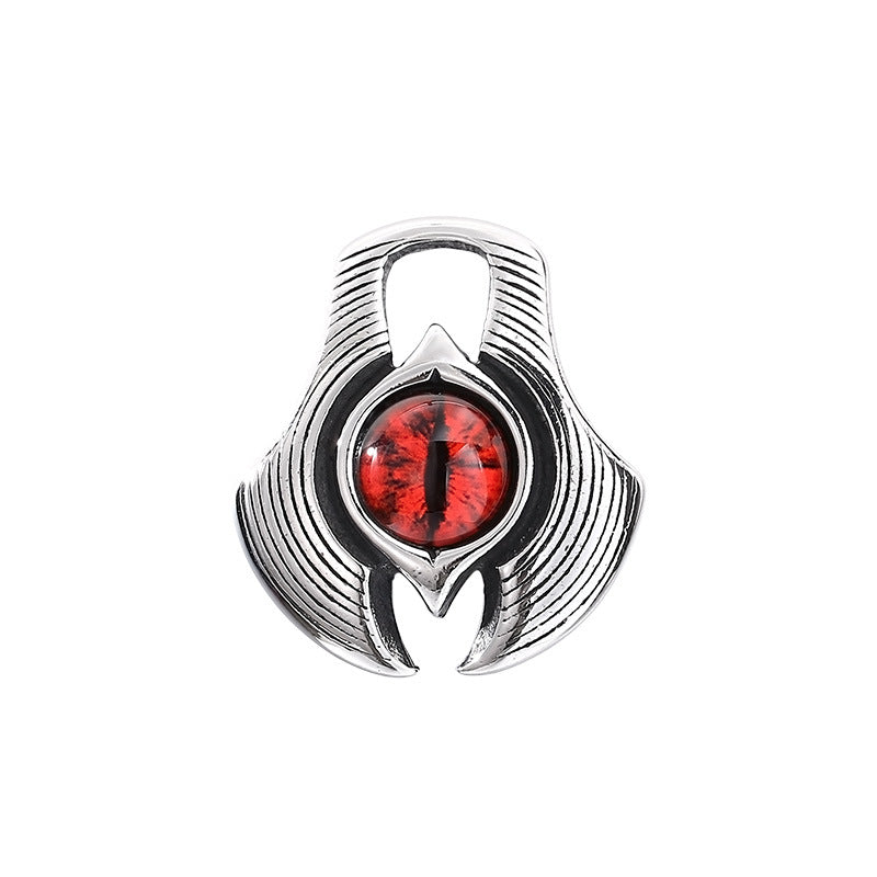 Planderful Bold Evil Eye Pendant For Men Titanium Steel