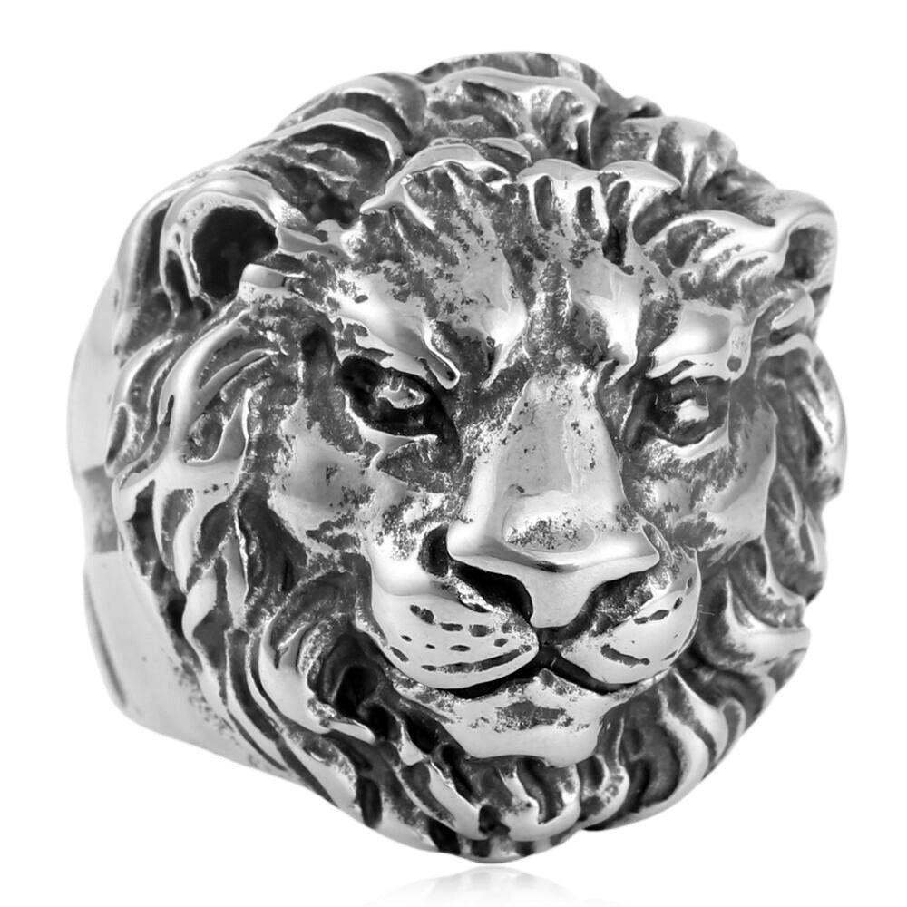Titanium Steel Lion Ring for Men - Retro Trendy Animal Jewelry Accessory