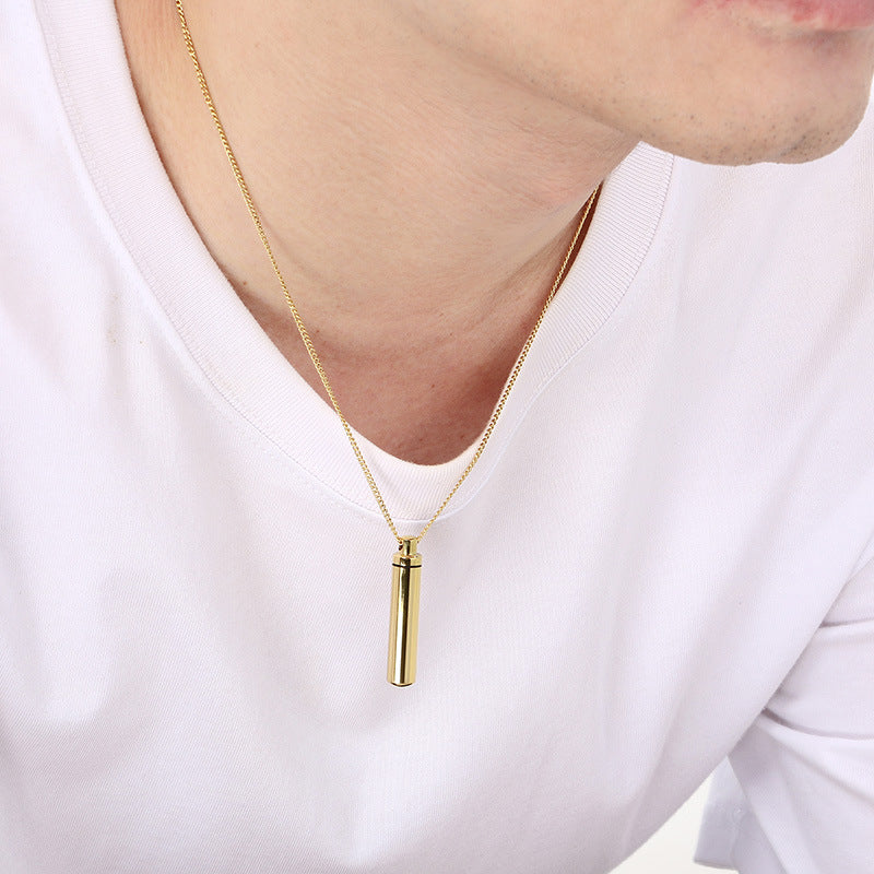 Planderful Perfume Bottle Pendant Openable Unisex Necklace