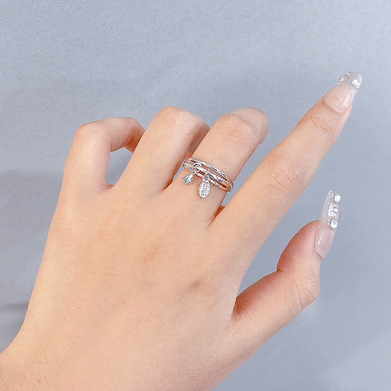 Lotus Seedpod Creative Multilayer Opening Sterling Silver Ring