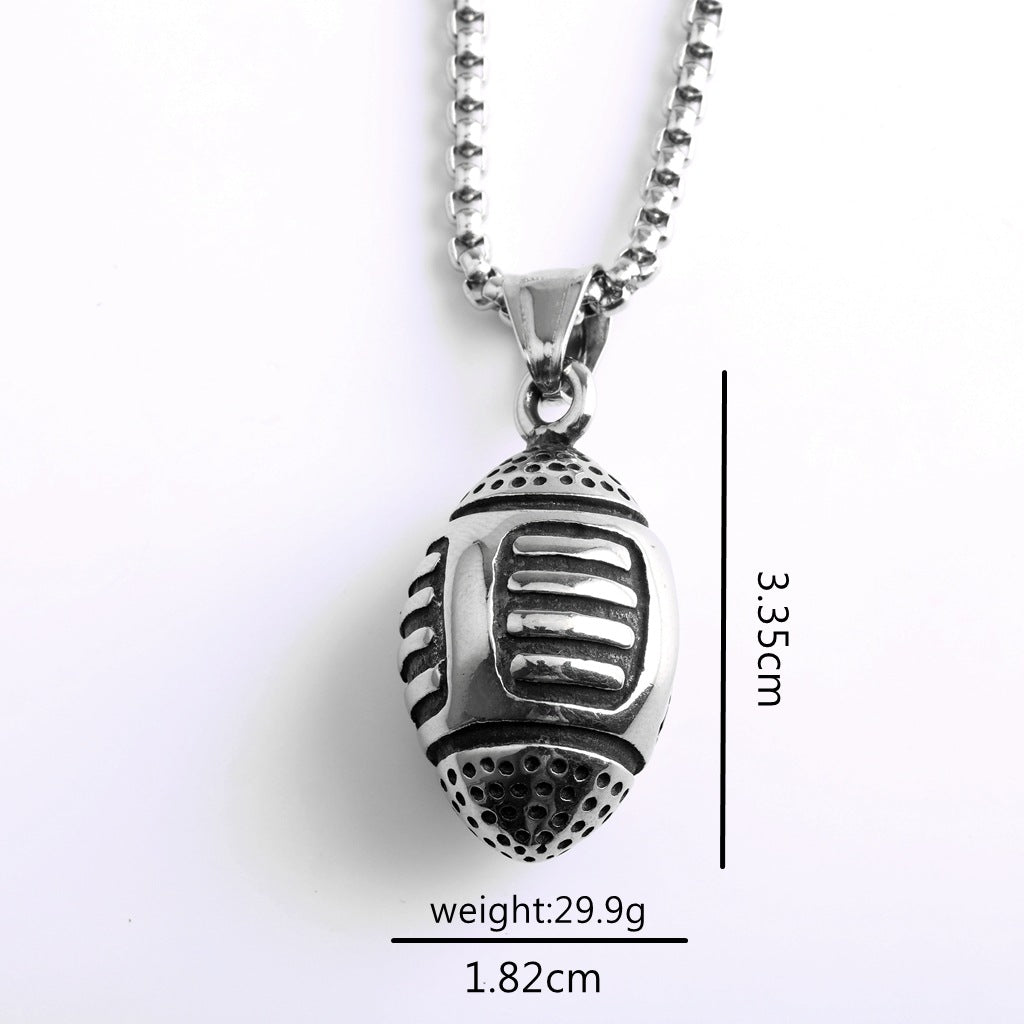 Vintage Stainless Steel Pendant Necklace