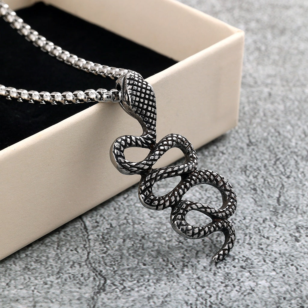 Punk Evil Eye Stainless Steel Pendant Necklace