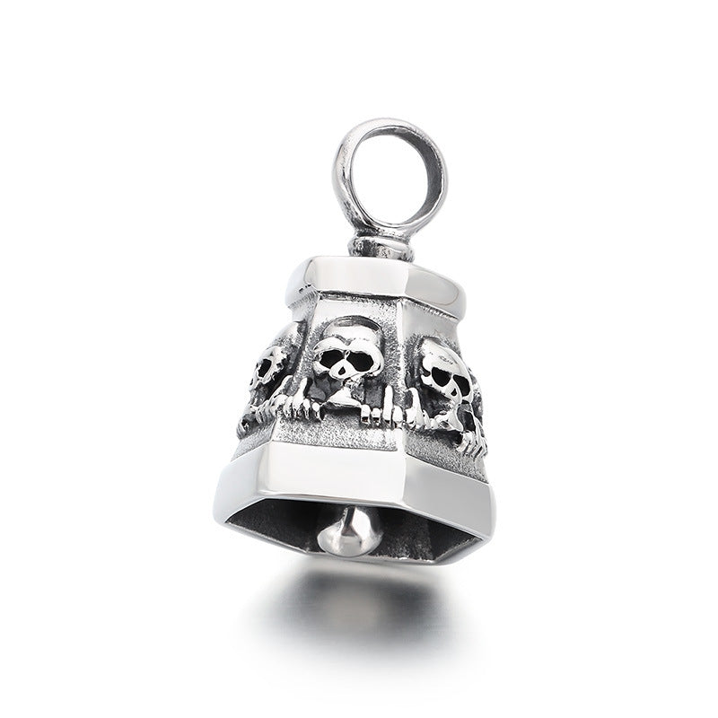 Planderful Ghost Head Pendant For Men Punk Skull Necklace