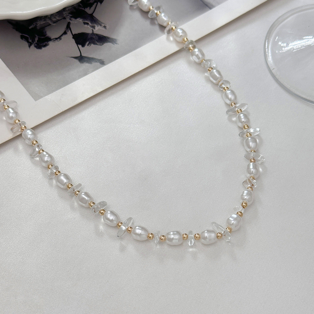 Coastal Beaded Pearl-Style Necklace