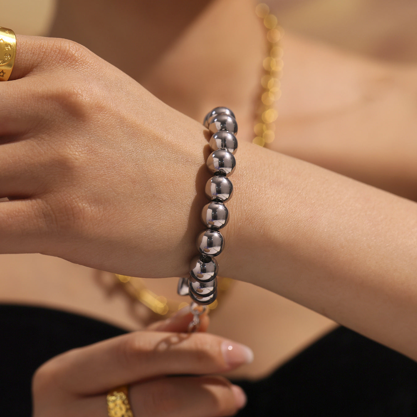 Planderful Handmade Beaded Bracelet Stainless Everyday Wear