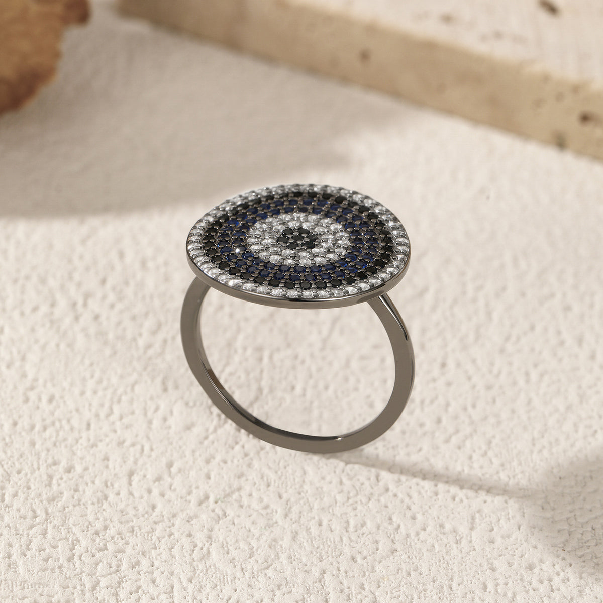 925 Sterling Silver Full-Zircon Ring