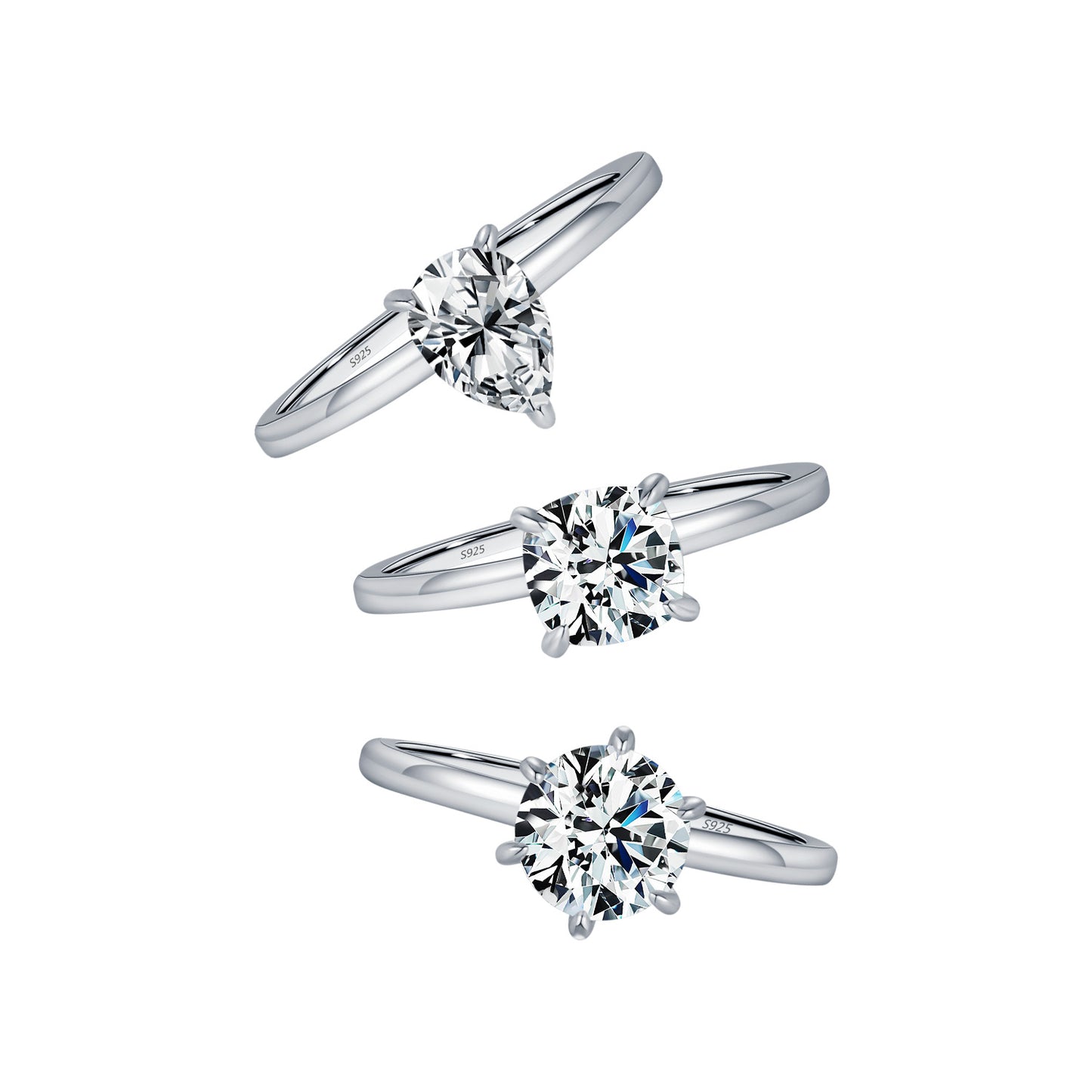 Planderful Moissanite Sparkling Ring – Exquisite Water Drop Design