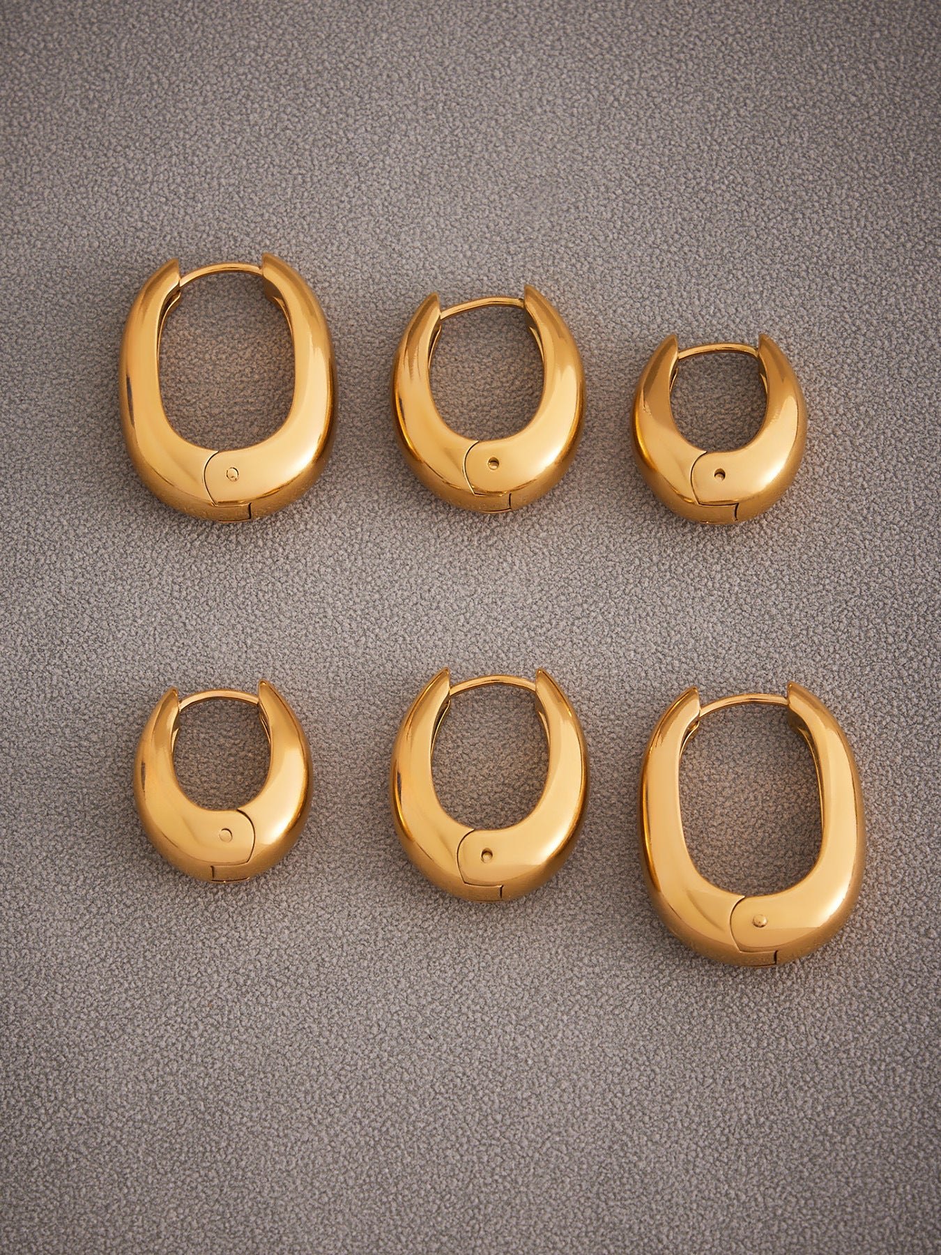 Planderful 18K Gold Plated U Shaped Earrings Minimalist Women