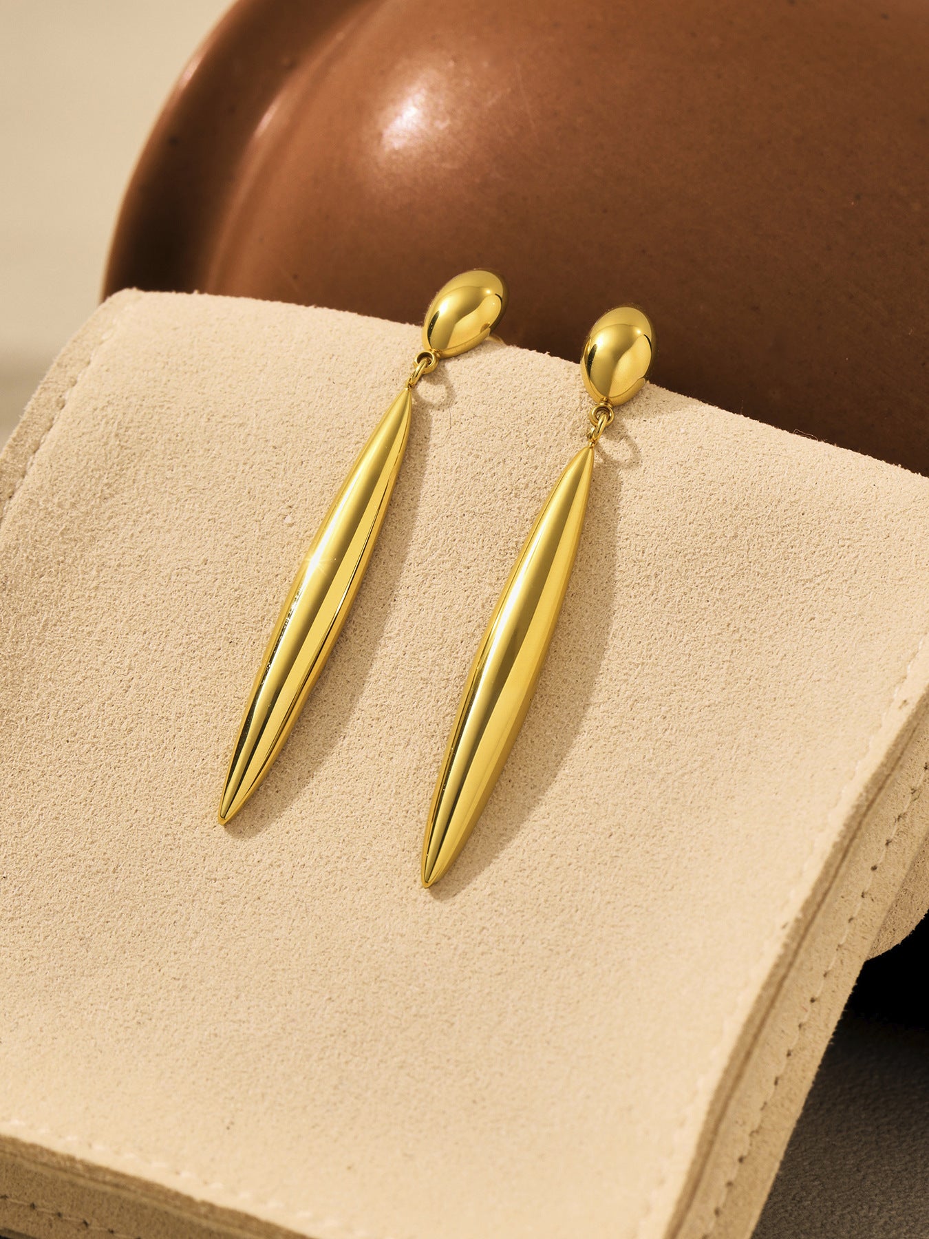 Planderful Water Drop Earrings For Women 18K Gold Plated