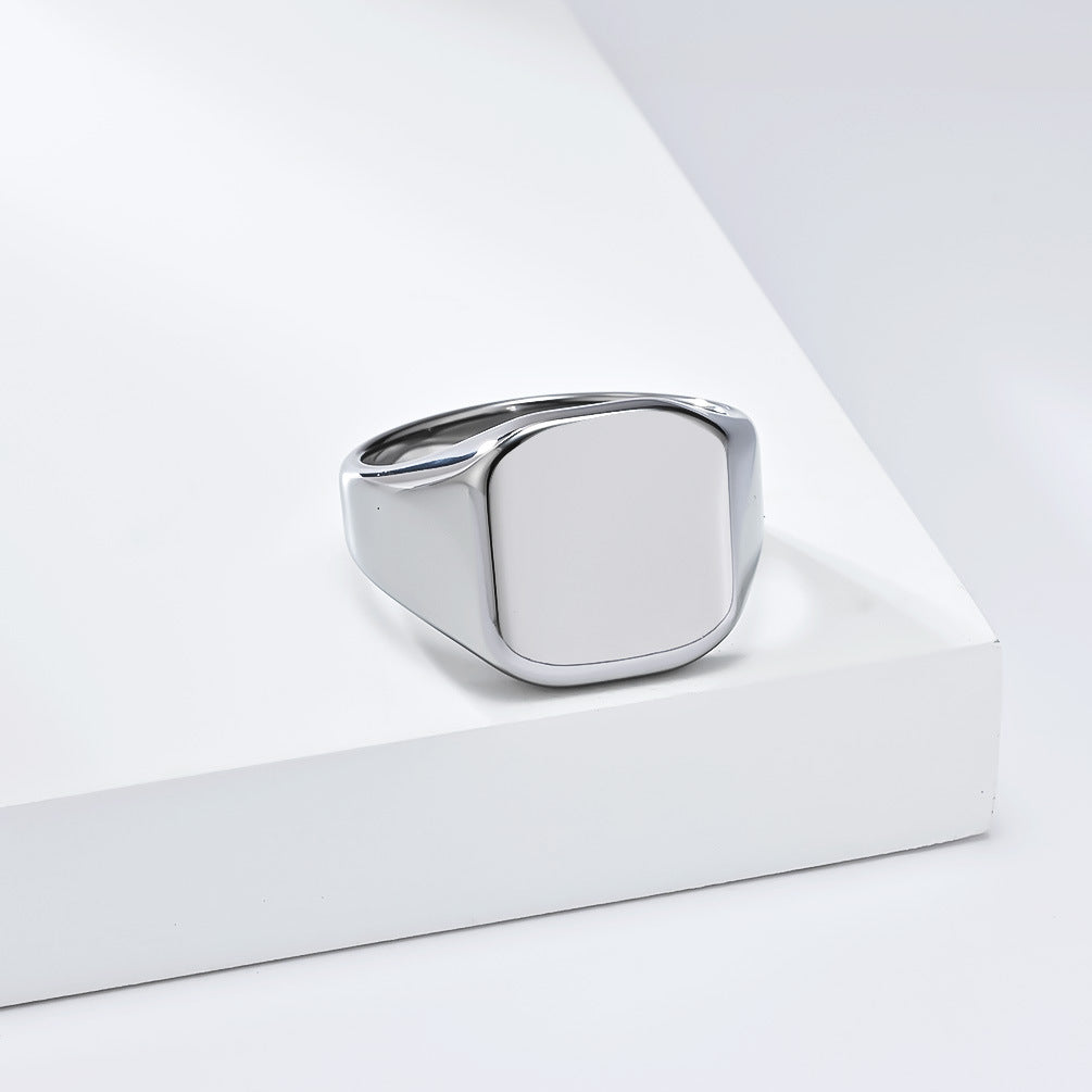 European and American Simple Personality Men's Tungsten Ring