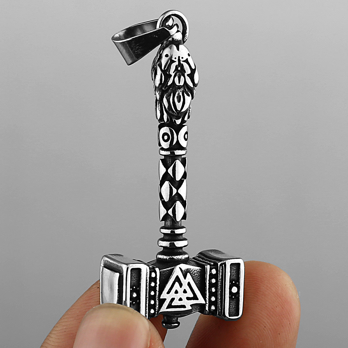 Planderful Viking Thor Hammer Pendant Titanium For Men