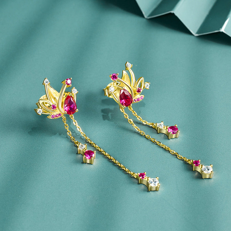 Original Design 925 Long Fringed Earrings High-End Wholesale