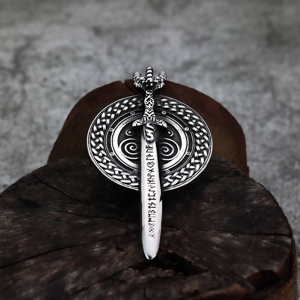 Viking Dagger Stainless Steel Men's Pendant Necklace