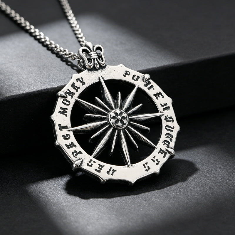 Nordic Viking Tree Of Life Pendant Retro Lion King Faucet Compass Stainless Steel Necklace