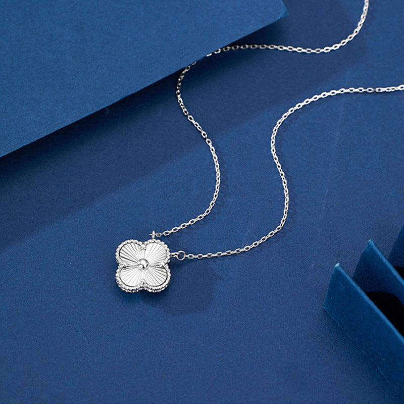 S925 Sterling Silver Four-Leaf Clover Necklace