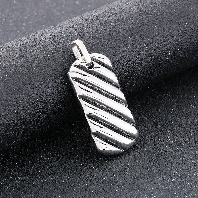 Planderful 18K Gold Plating Geometric Bar Pendant For Men