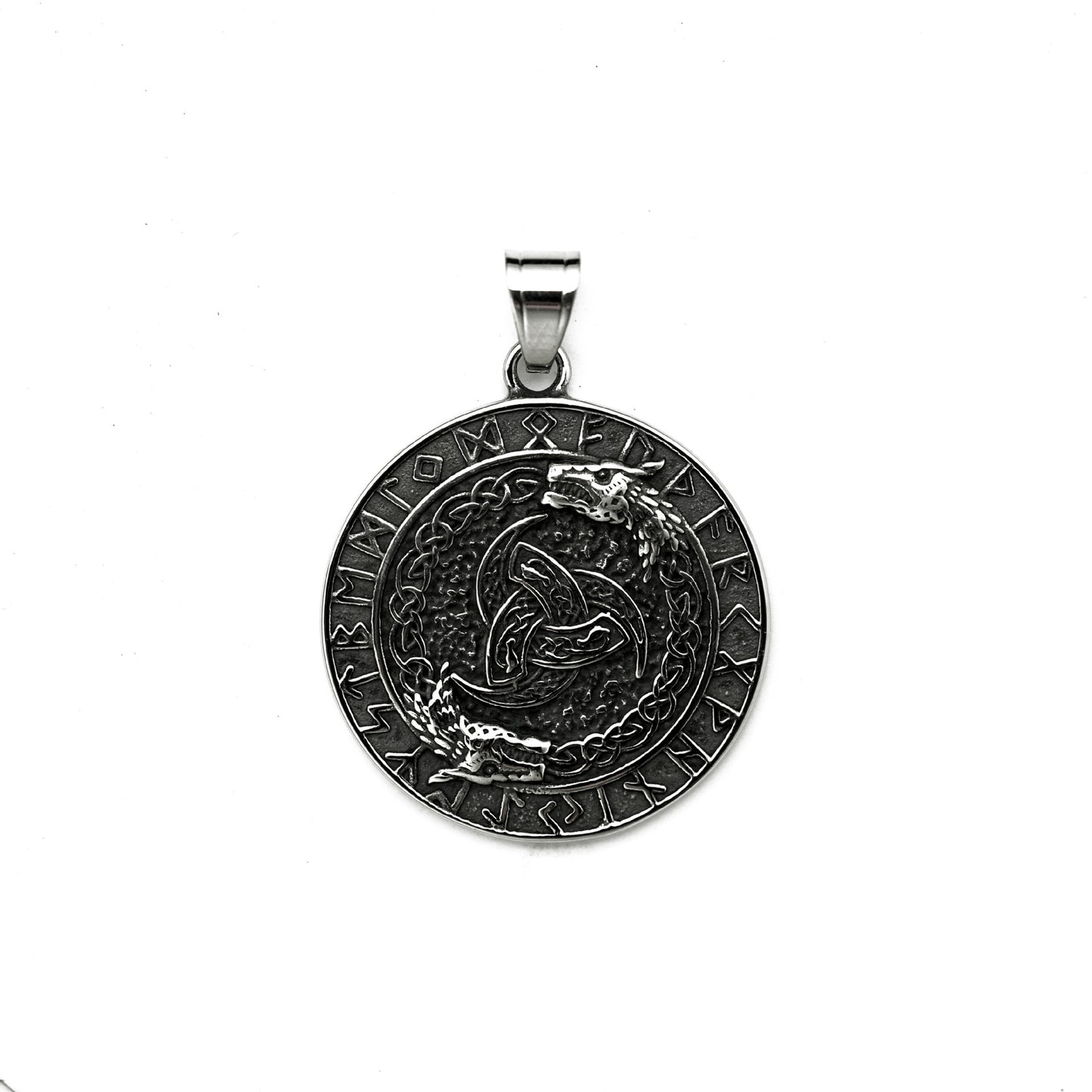 Steel Necklace – Vintage Viking Dragon