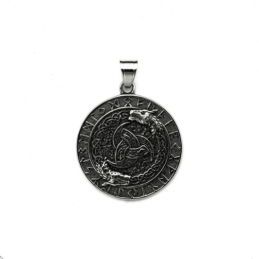 Steel Necklace – Vintage Viking Dragon