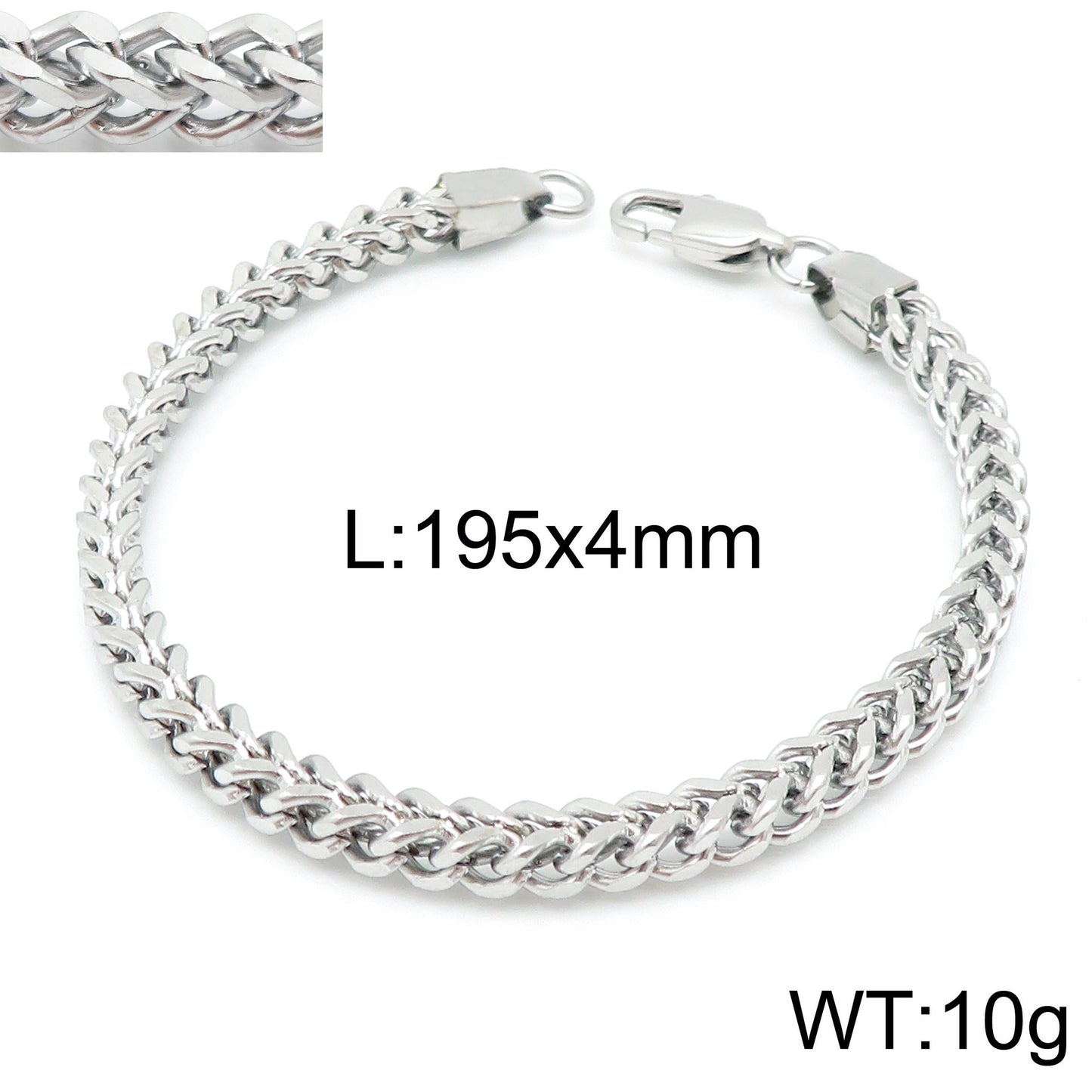 Planderful Stainless Steel Chain Bracelet For Men High End