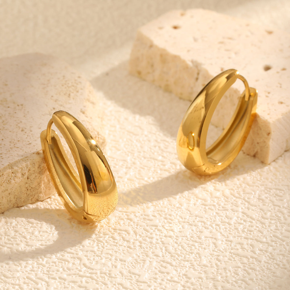 Modern Stainless Steel Earrings — Silver or Gold