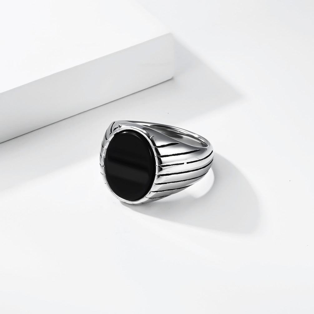 Vintage Trendy Stainless Steel Ring