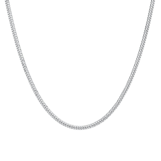 Stylish Men's Collarbone Chain Sweater Chain Stainless Steel Encrypted Four-Sided Necklace