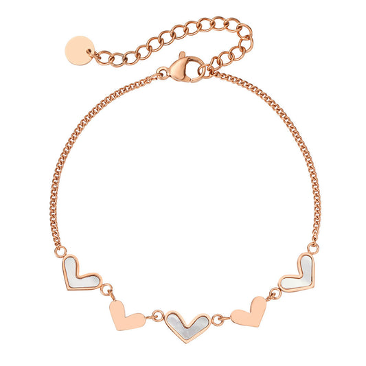 Heart Shaped Shell Titanium Steel Bracelet For Women By Planderful Statement Jewelry Trendy Gift