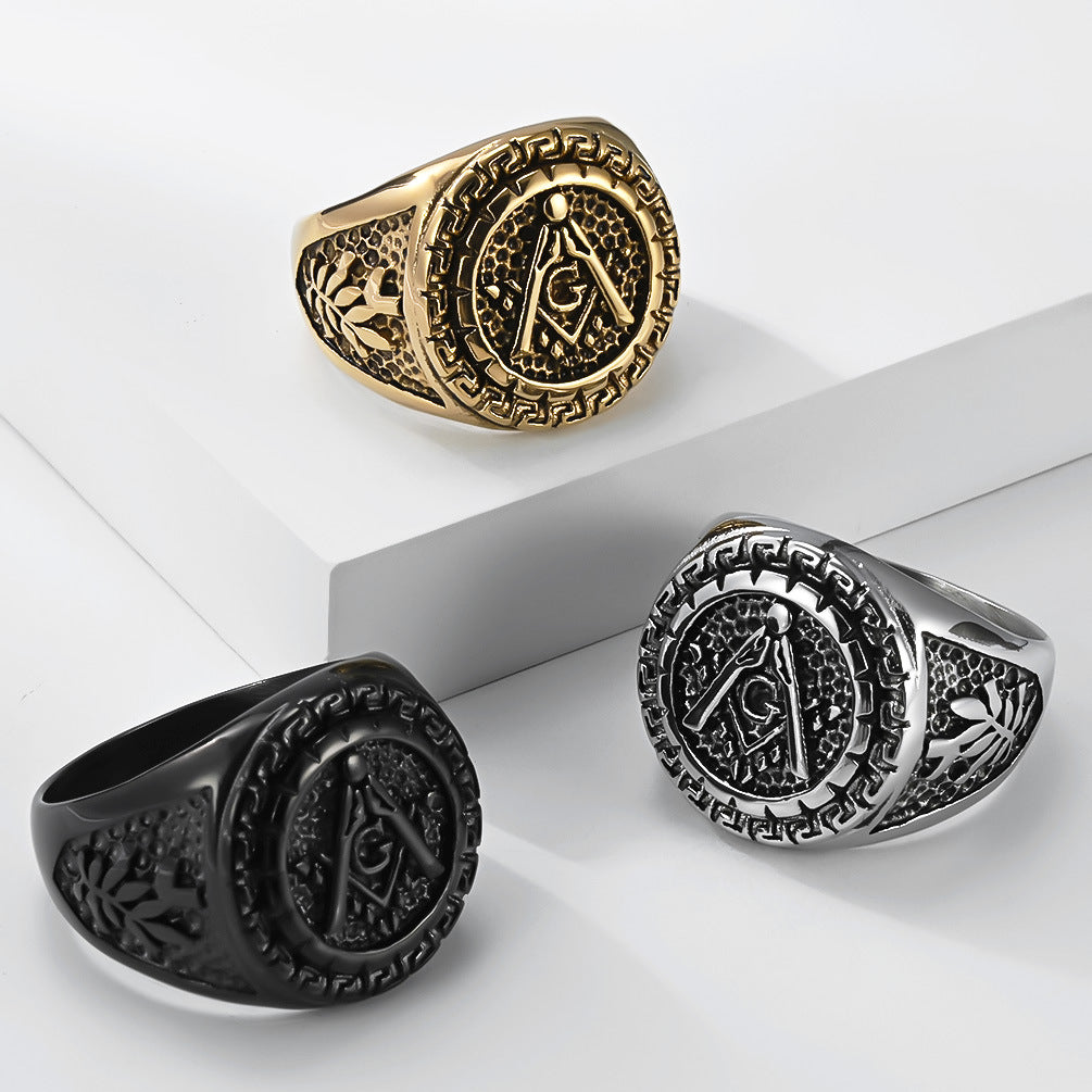 Punk Stainless Steel Men's Ring