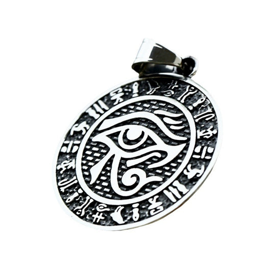 Retro Egyptian Pharaoh's Eye Titanium Steel Pendant for Men - Wholesale Fashion Jewelry