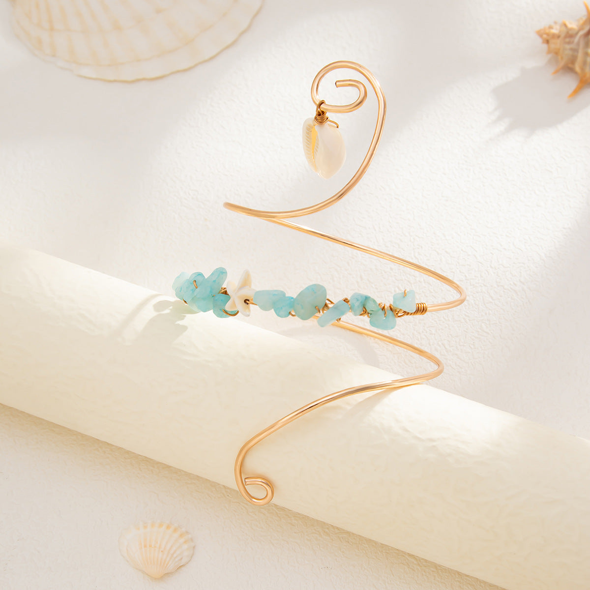 Planderful Vienna Verve Bracelet – Irregular Gravel Design with Metal Thread