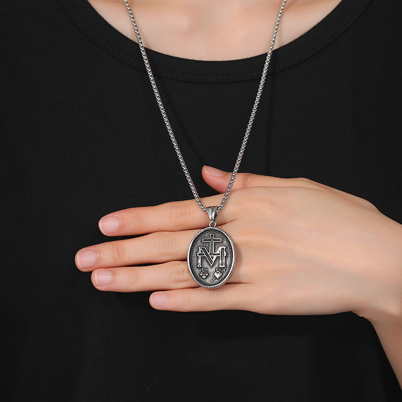 Punk Ancient Stainless Steel Pendant Necklace