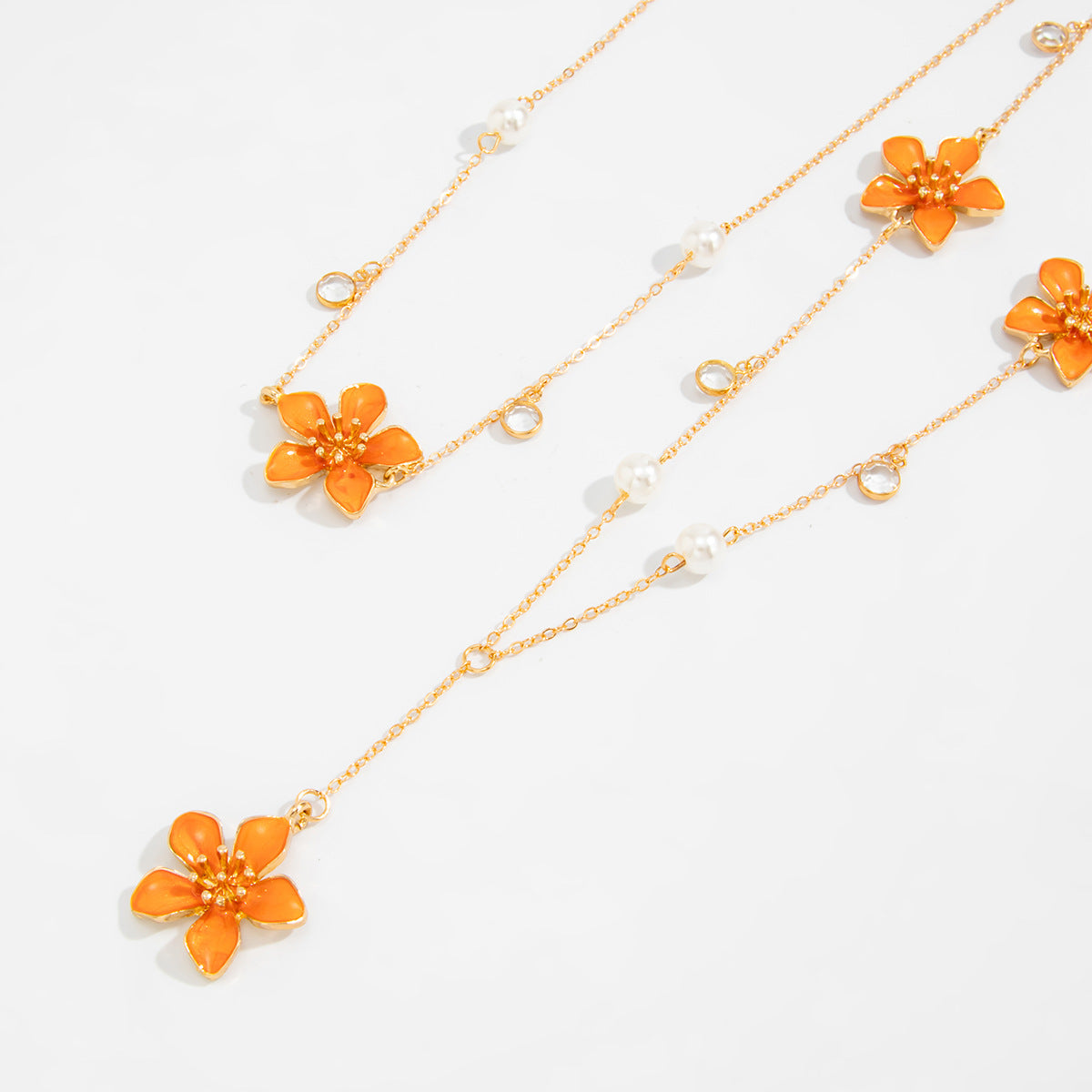 Bohemian Flower Pearl-Style Necklace