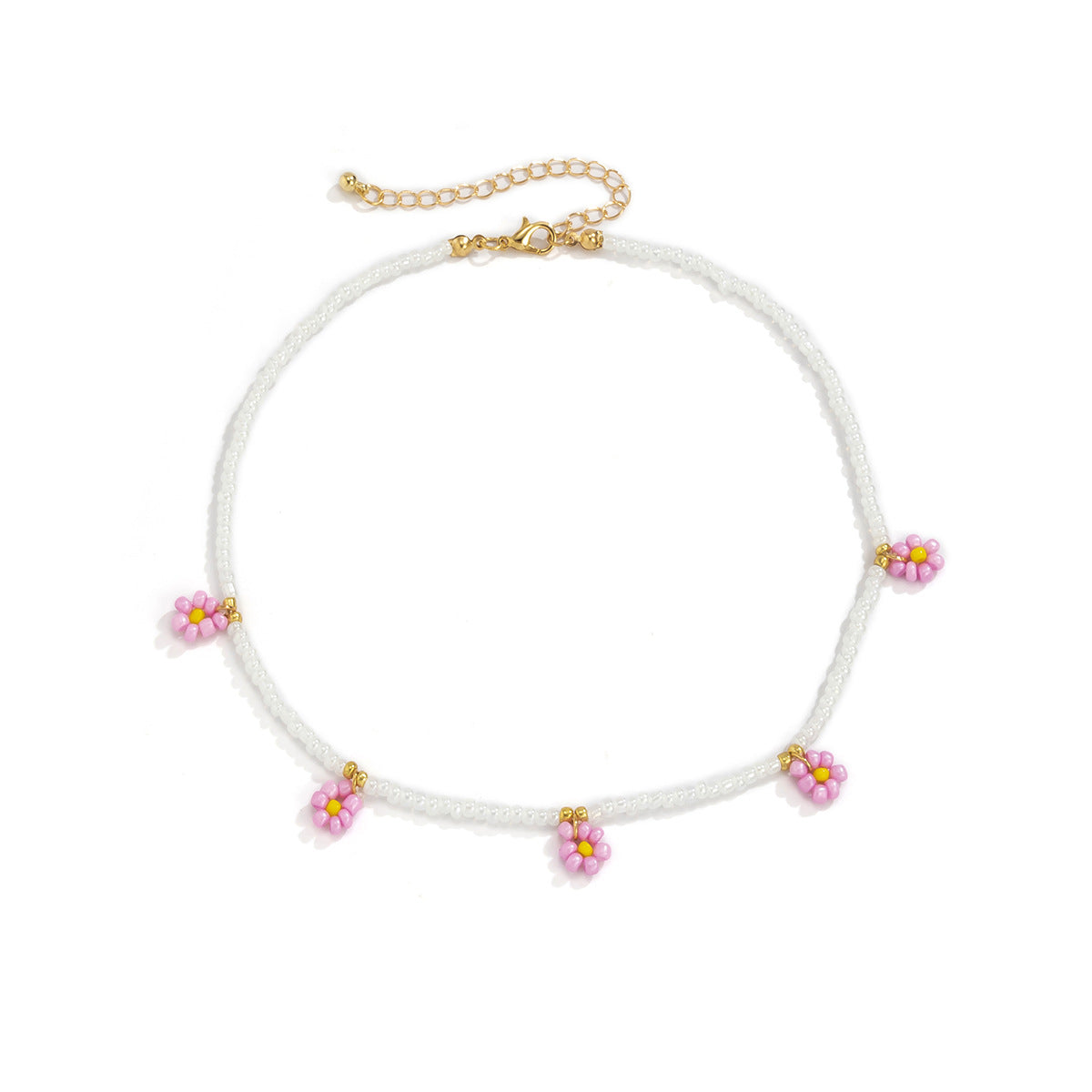 Planderful Vienna Verve Daisy Fringe Collarbone Necklace For Women Elegant Holiday Style