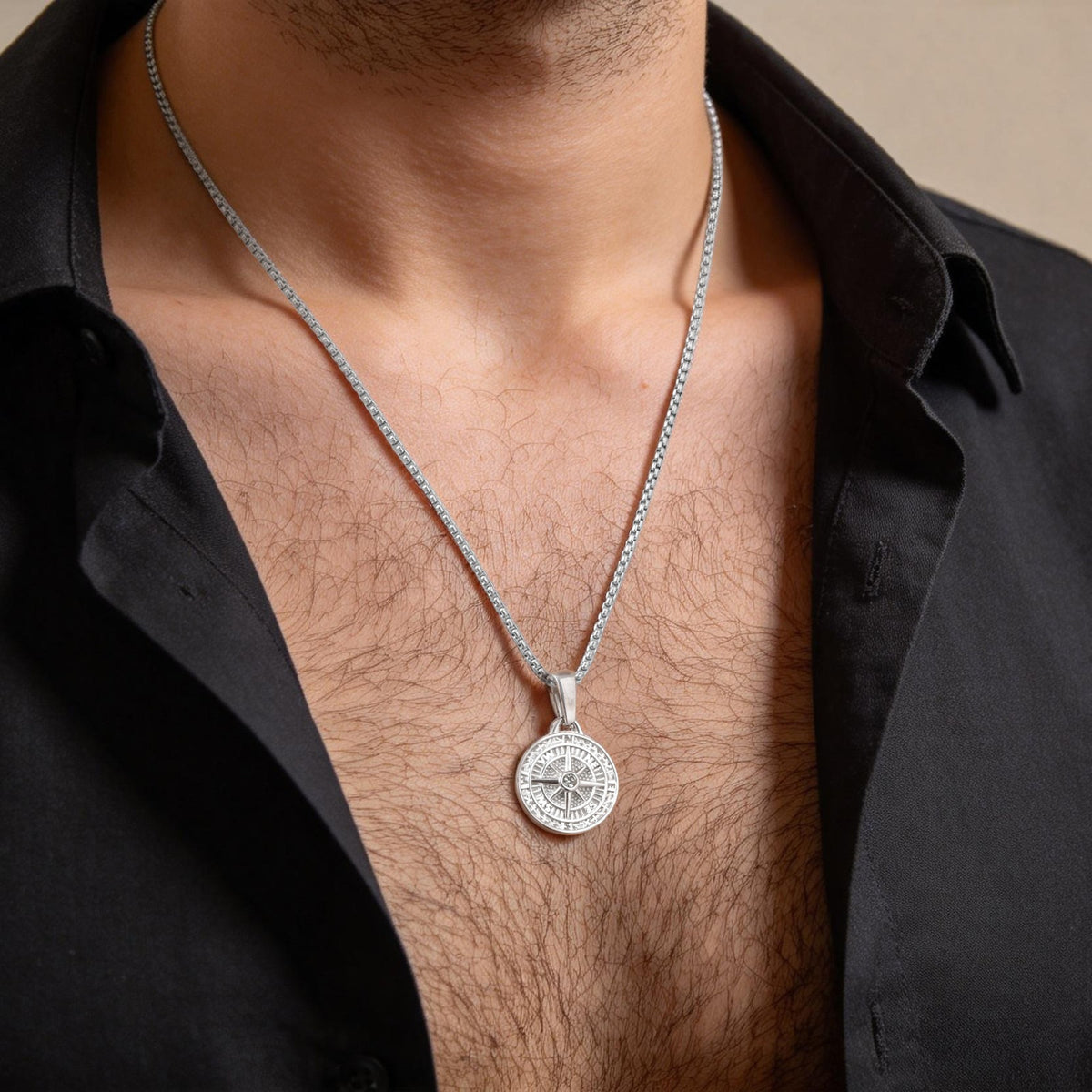 Zircon Stainless Steel Necklace Unisex