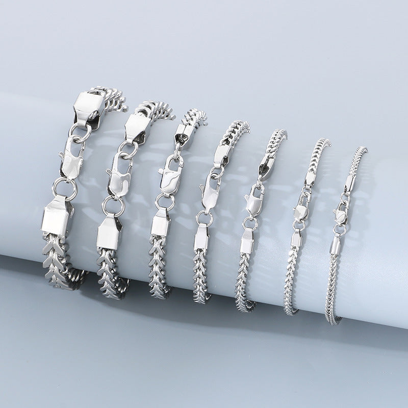 Planderful Stainless Steel Chain Bracelet For Men High End