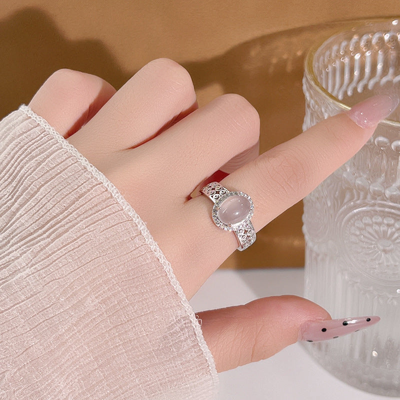 Planderful Everyday Genie – Elegant S925 Sterling Silver Green Chalcedony Ring