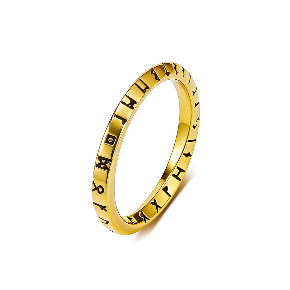 Viking Rune Mobius Stainless Steel Ring
