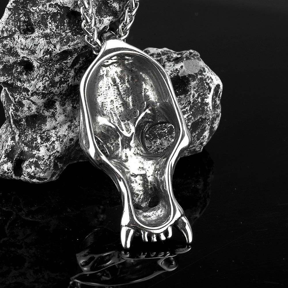 Vintage Men's Jewelry Punk Style Bones Pendant Necklace