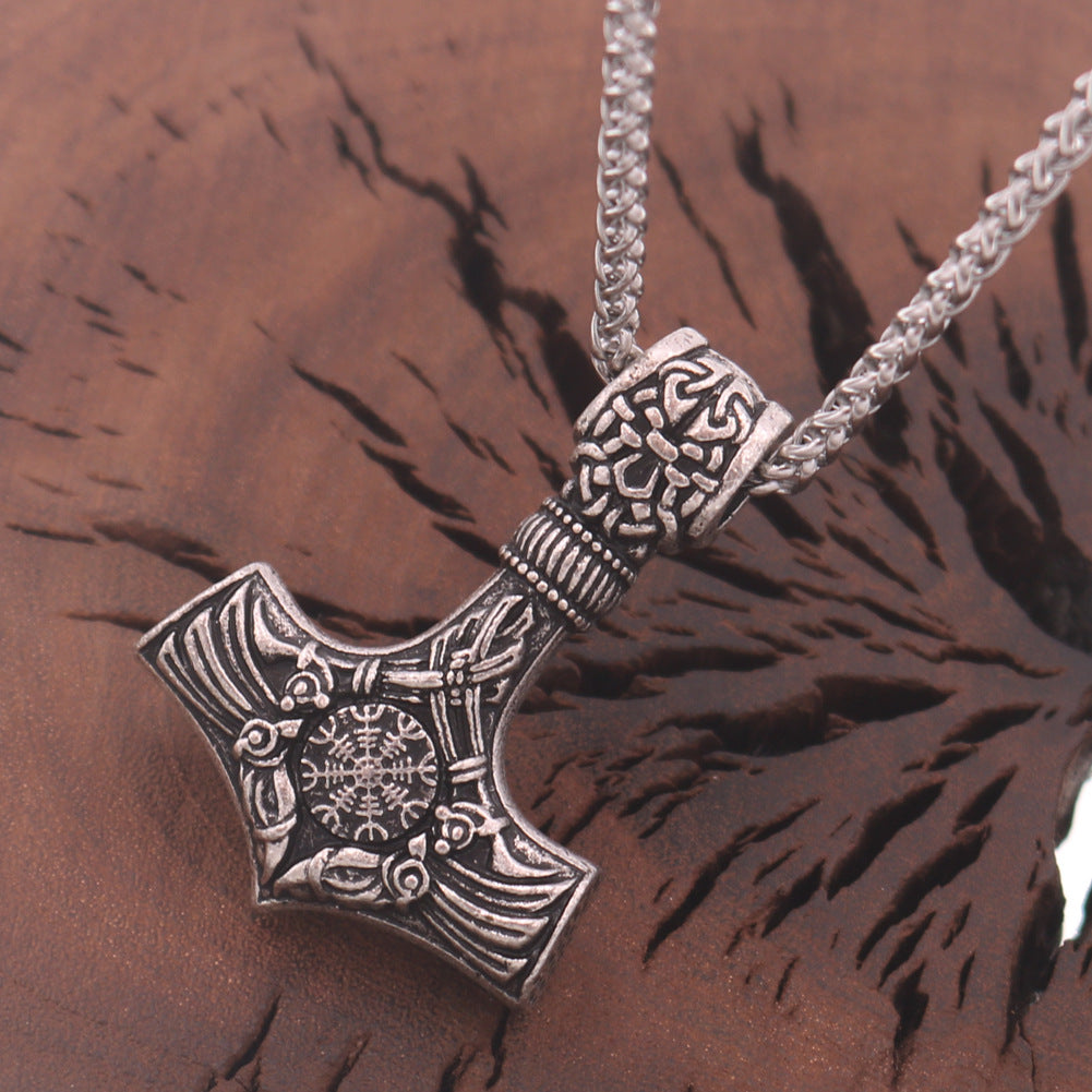 Viking Legacy Starry Sky Compass Necklace for Men