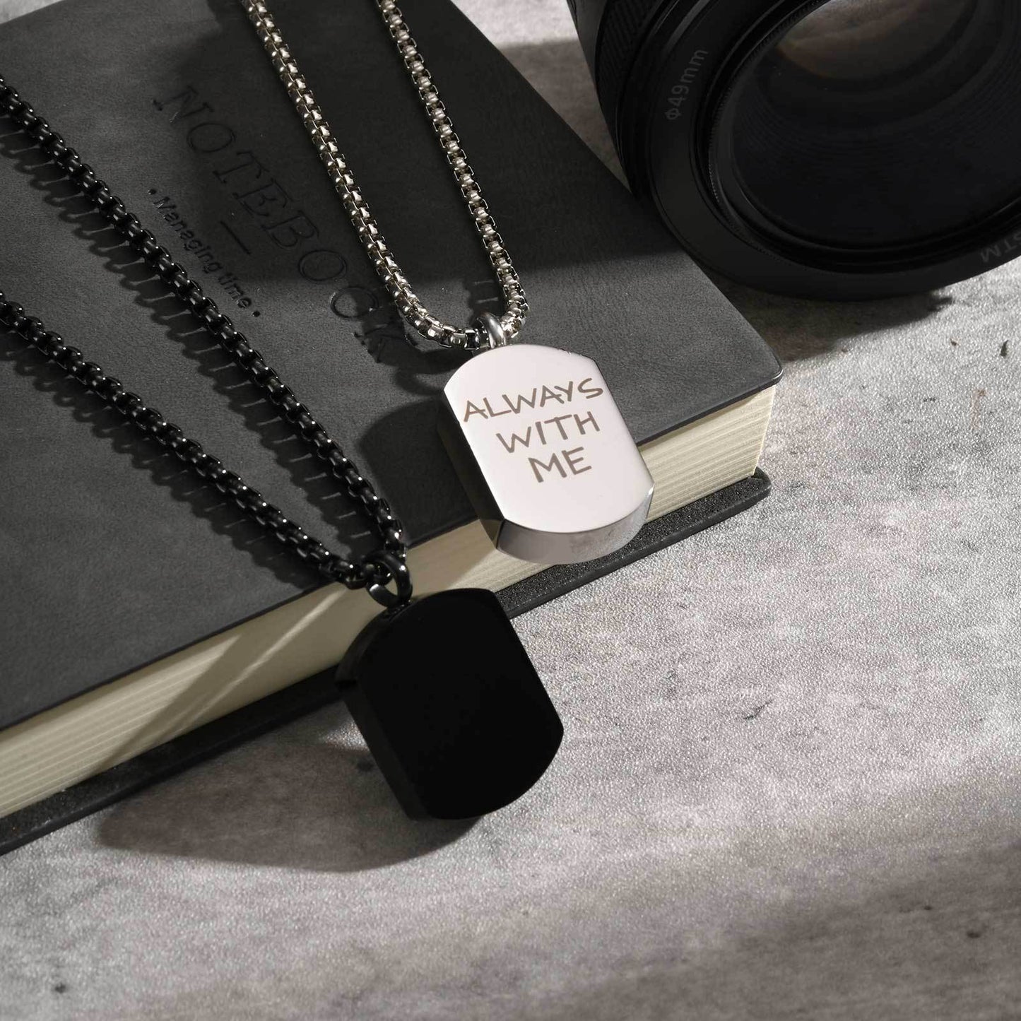 Planderful Elegant Titanium Steel Urn Necklace For Men