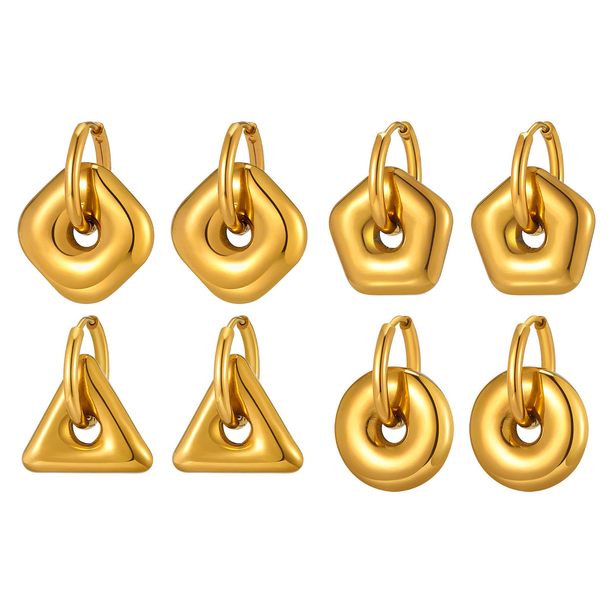 Geometric Earrings — Three Designs