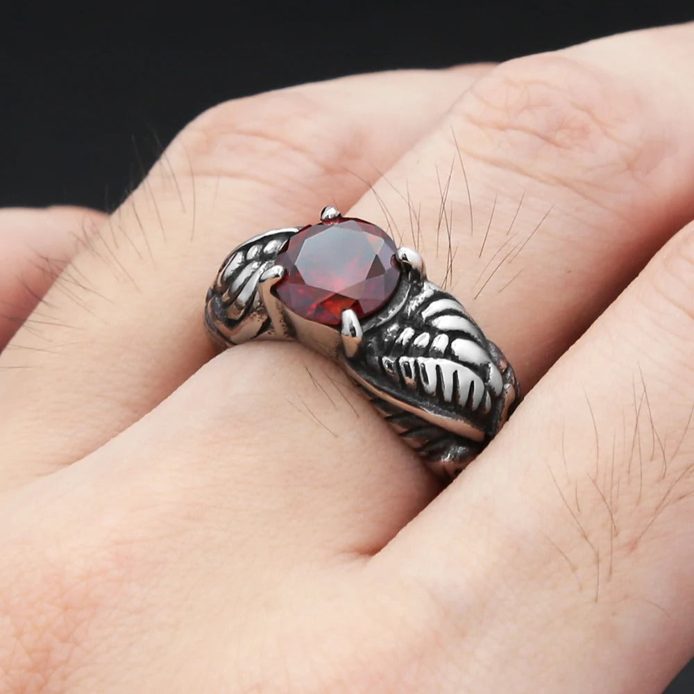 Gothic Eagle Stainless Steel Men's Ring