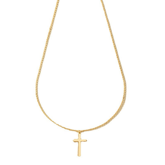 Simple Cross Alloy Pendant Necklace - Vienna Verve Collection