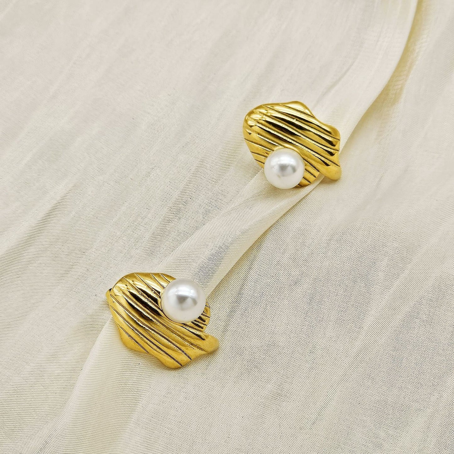 Planderful Gold Stainless Steel Earrings For Women Antique Retro Court Style Luxurious Statement Jewelry