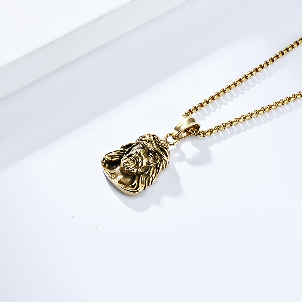 Cross-Border E-Commerce Titanium Steel Necklace for Men