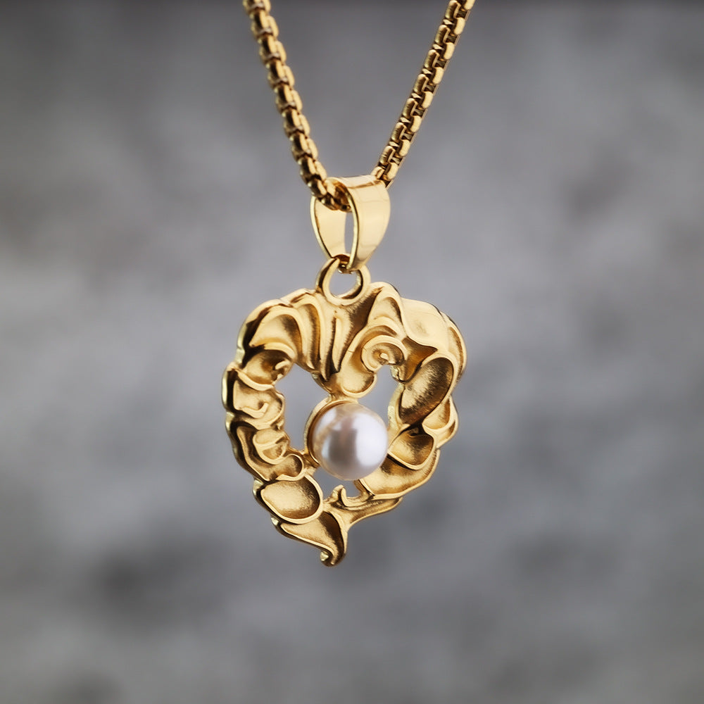 Vintage Pearl Men's Pendant Necklace