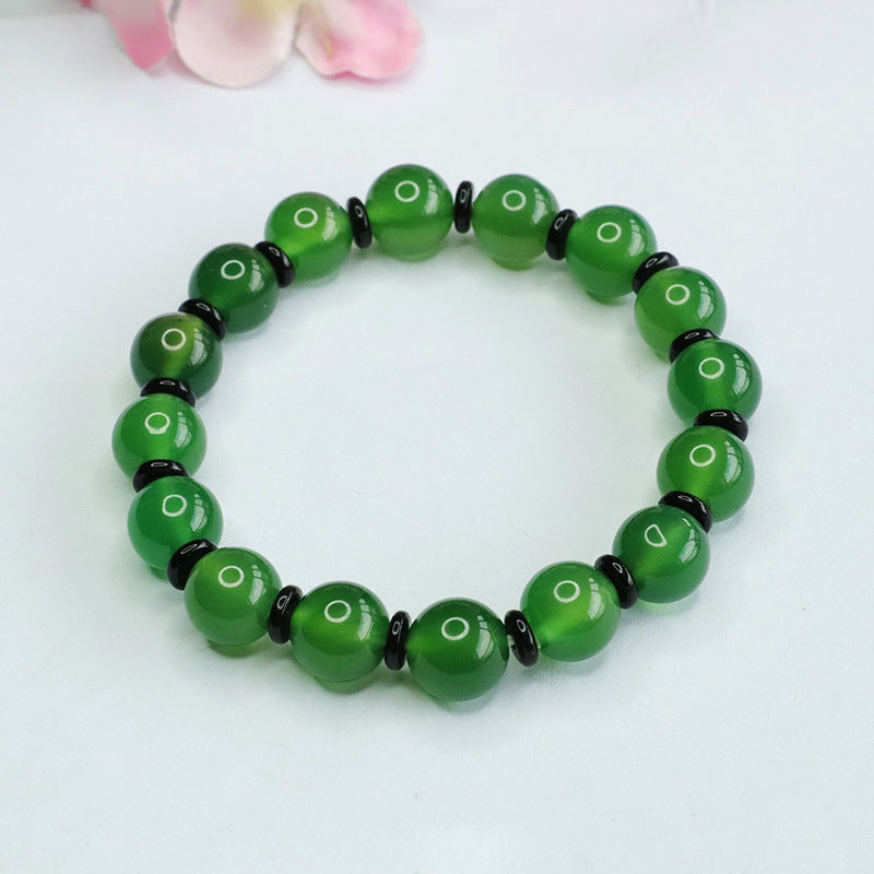 Ladies' Sterling Silver Green Chalcedony Fortune's Favor Bracelet