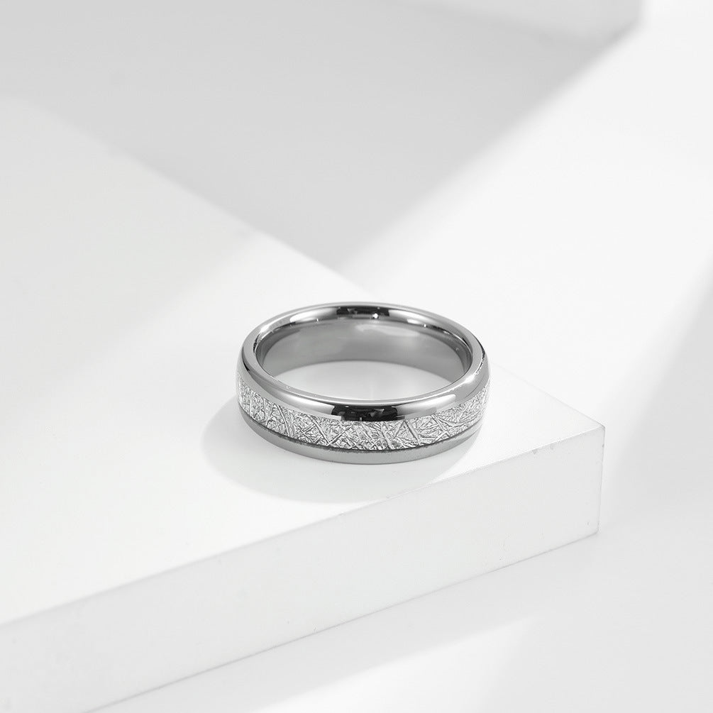 Steel Color 468mm Curved Tungsten Ice Silk Engagement Ring