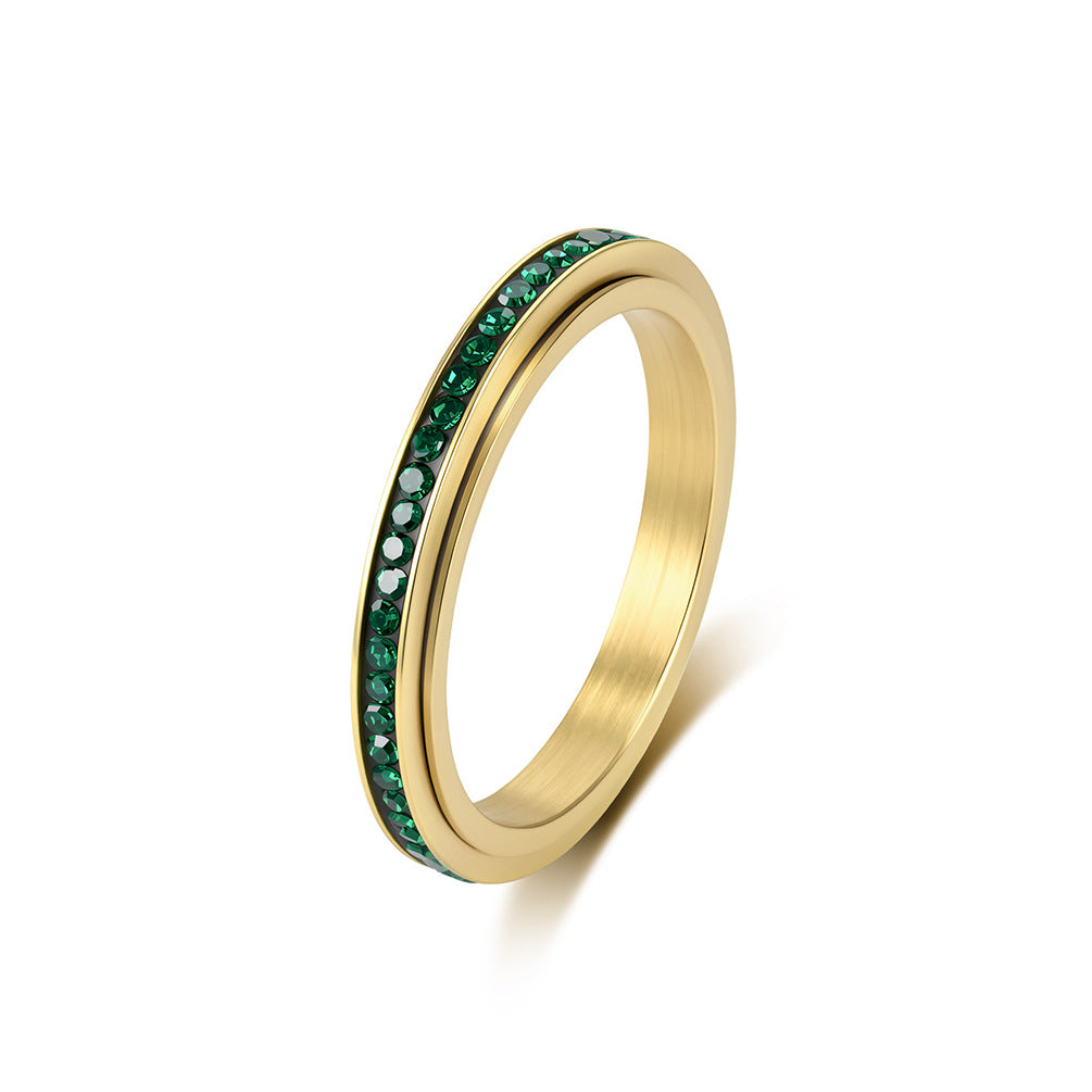 3mm Rotated Stainless Steel Women's Ring