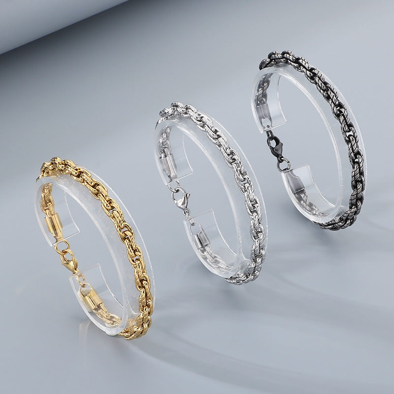 Planderful Mens Stainless Steel Versatile Chain Bracelet